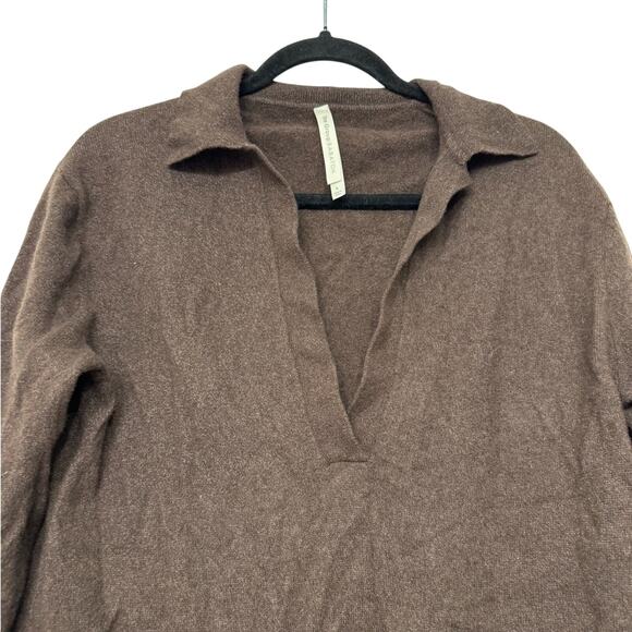 Aritzia Group Babaton Circuit Sweater Brown Merino Wool Womens Oversized Small - Picture 3 of 9